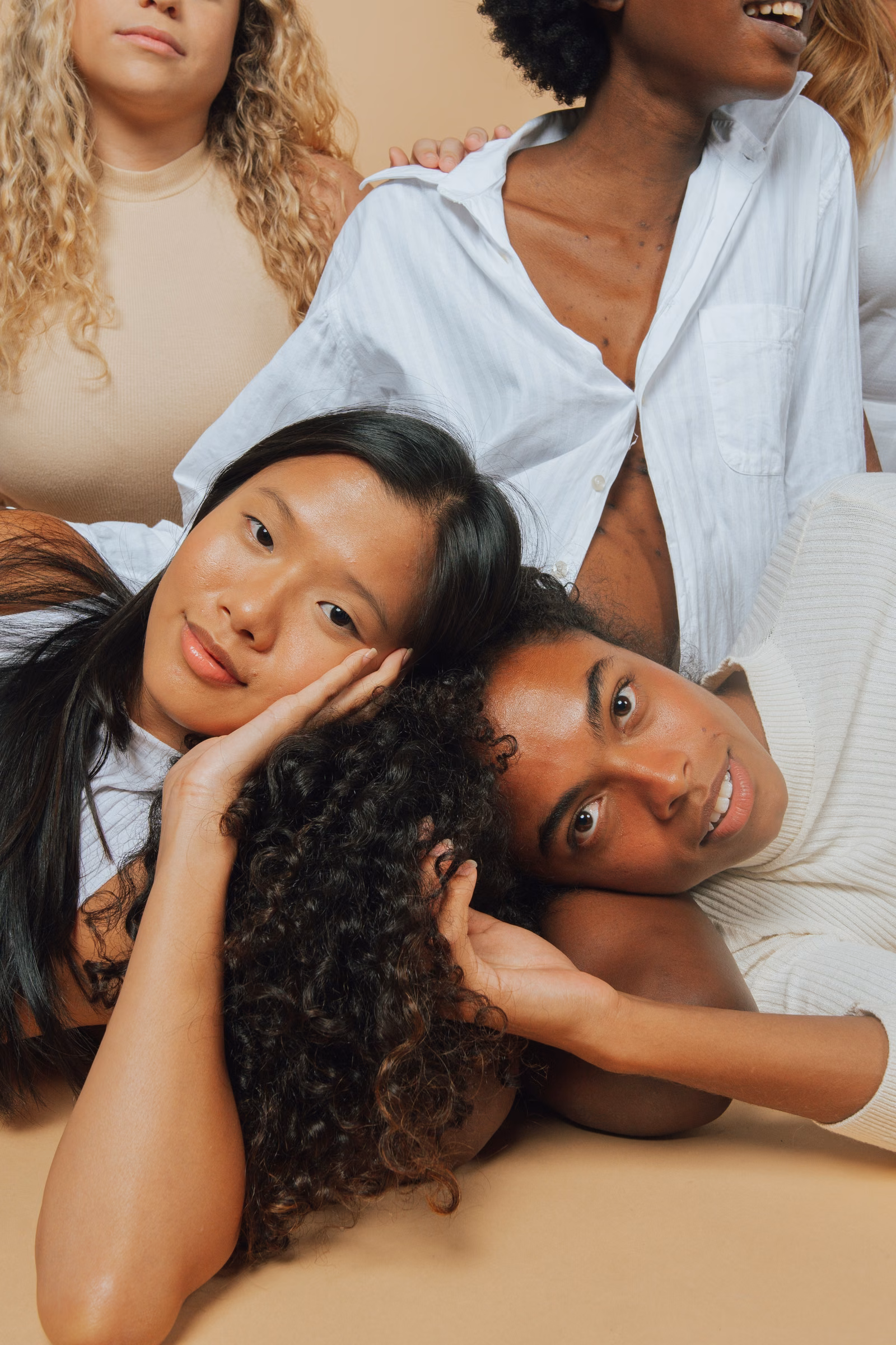 Group of women resting close together